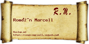 Román Marcell névjegykártya