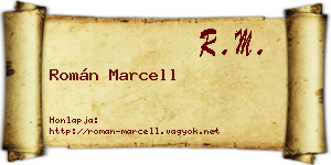 Román Marcell névjegykártya